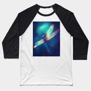 Cute Space Dragonfly T-Shirt Baseball T-Shirt